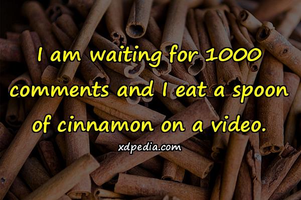 I am waiting for 1000 comments and I eat a spoon of