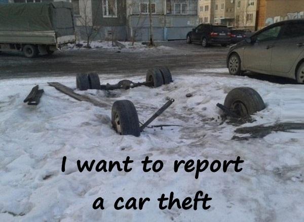 I want to report a car theft