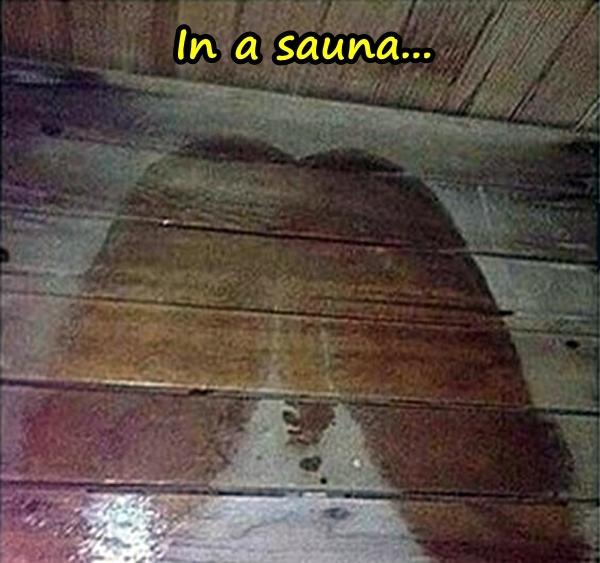 In a sauna