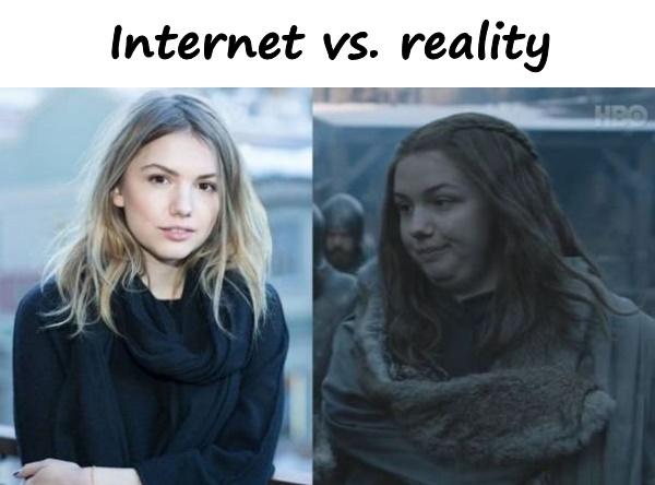 Internet vs. reality