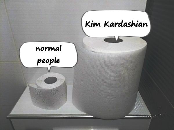 Kim Kardashian and normal people