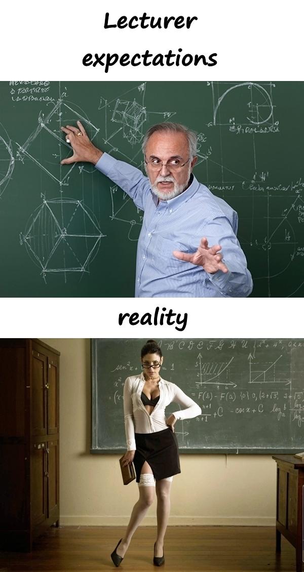 Lecturer: expectations and reality