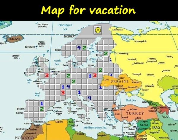 Map for vacation