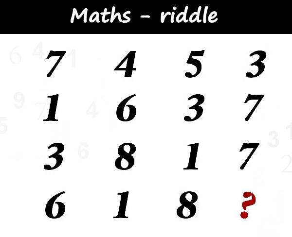 Maths - riddle