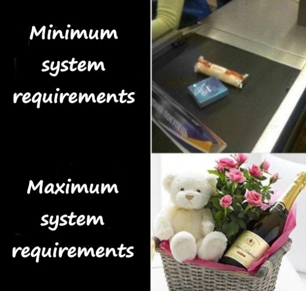 Minimum and recommended system requirements