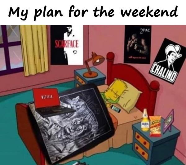 My plan for the weekend