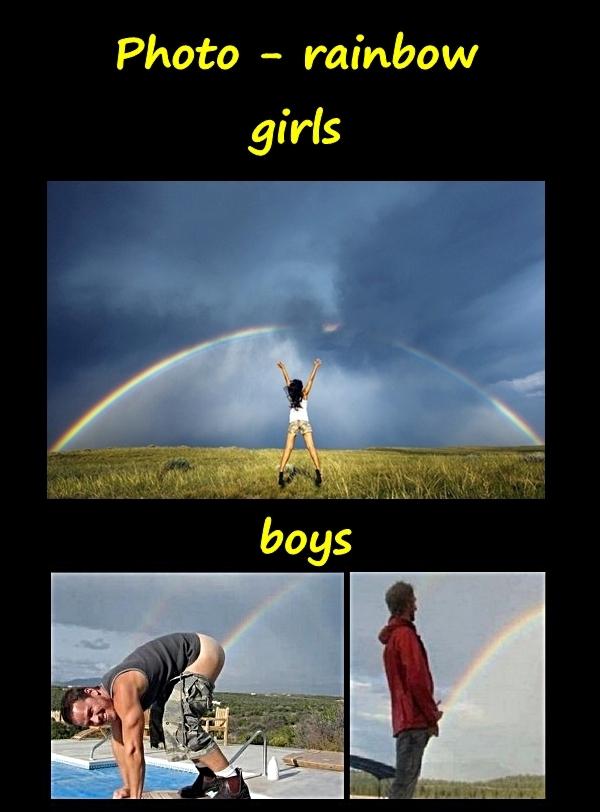 Photo - rainbow: girls and boys