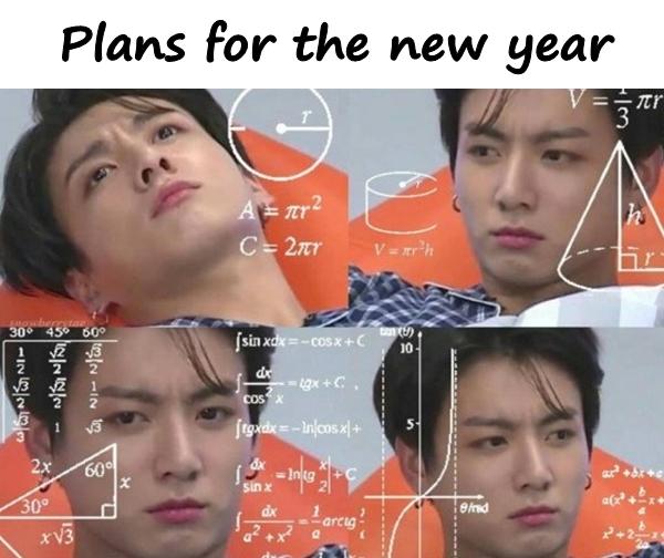Plans for the new year