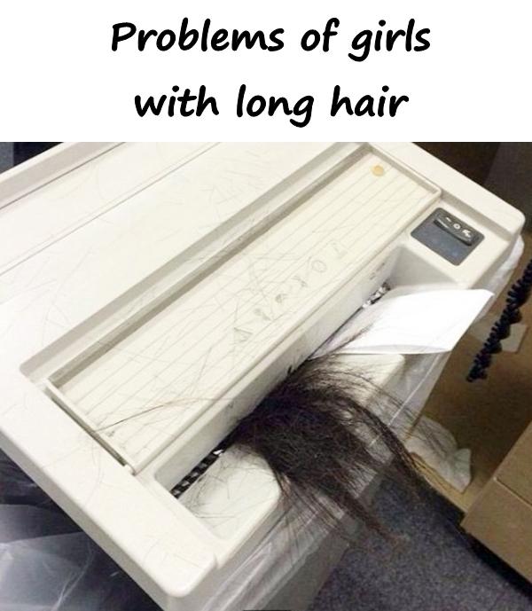 Problems of girls with long hair