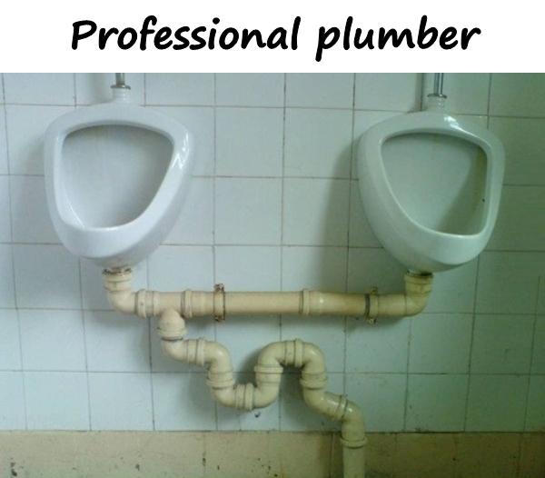 Professional plumber