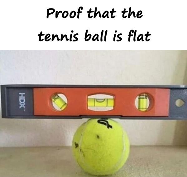 Proof that the tennis ball is flat