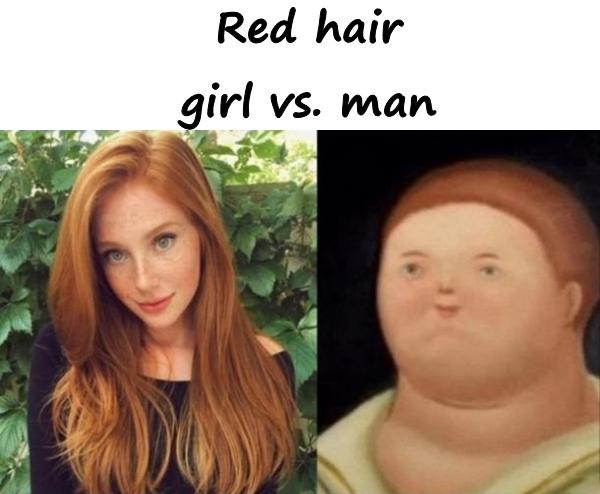 Red hair - girl vs. man