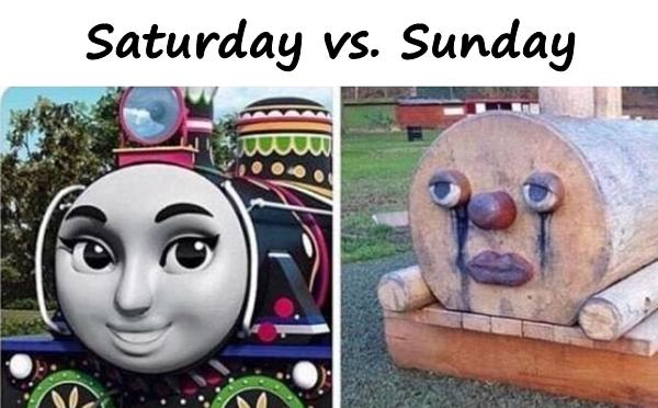 Saturday vs. Sunday