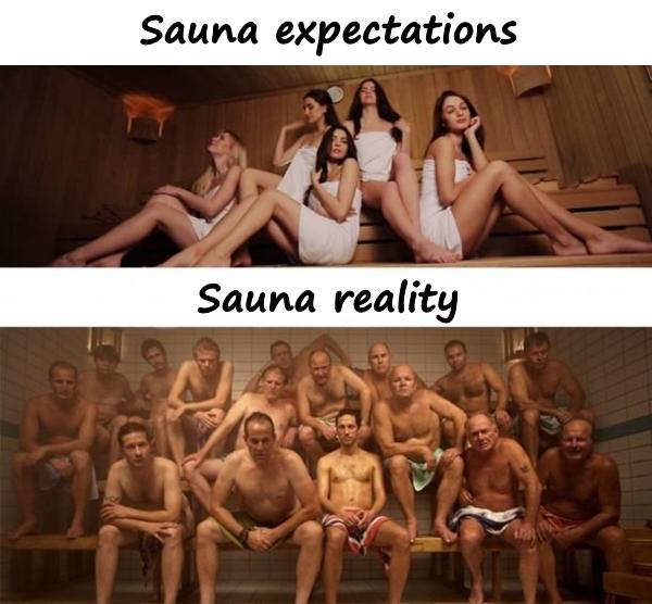 Sauna expectations and reality