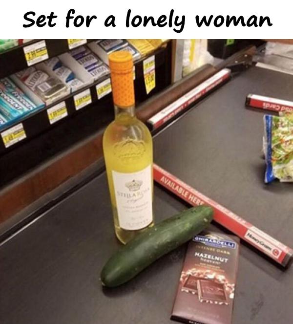 Set for a lonely woman