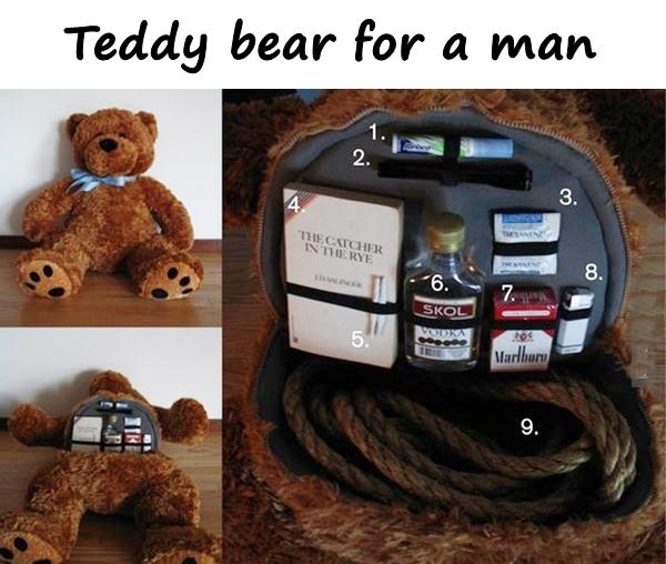 Teddy bear for a man