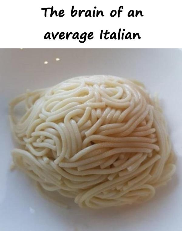 The brain of an average Italian