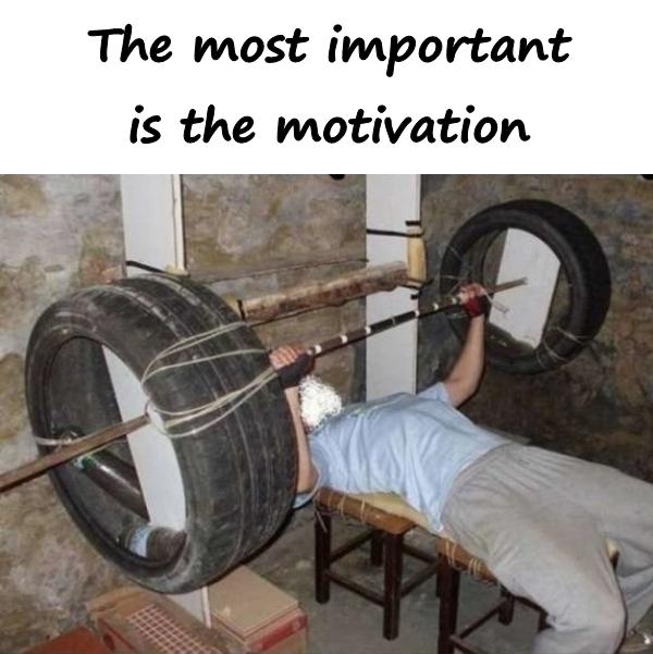 The most important is the motivation