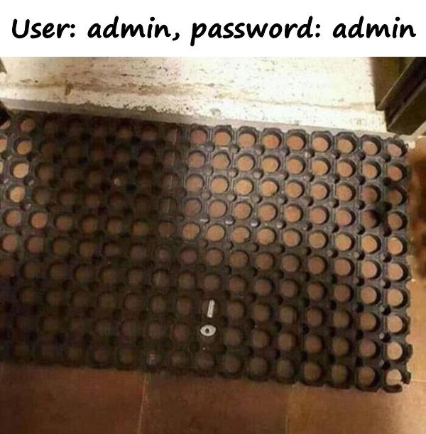 User: admin, password: admin