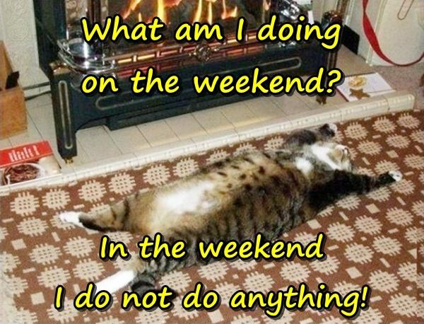 What am I doing on the weekend? In the weekend I do not do