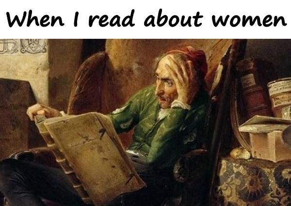 When I read about women