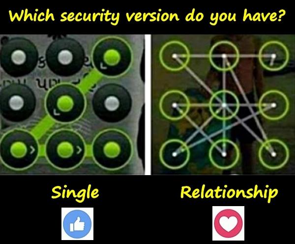 Which security version do you have