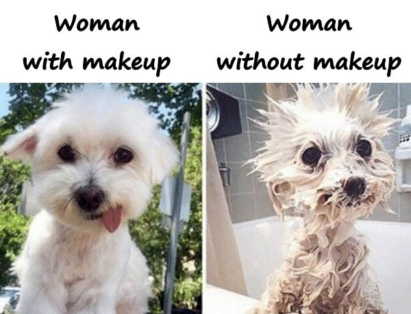 Woman and makeup