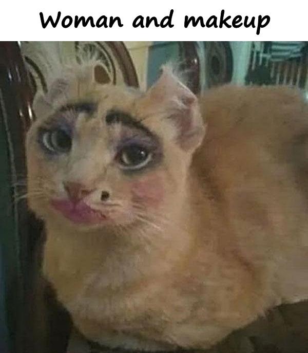 Woman and makeup