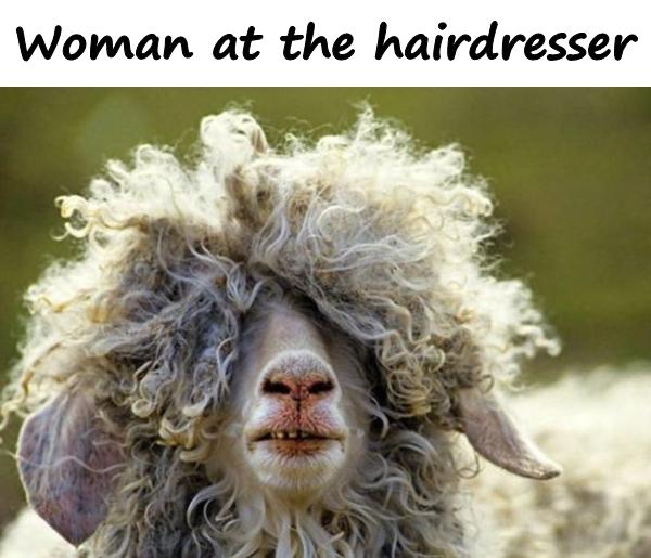 Woman at the hairdresser