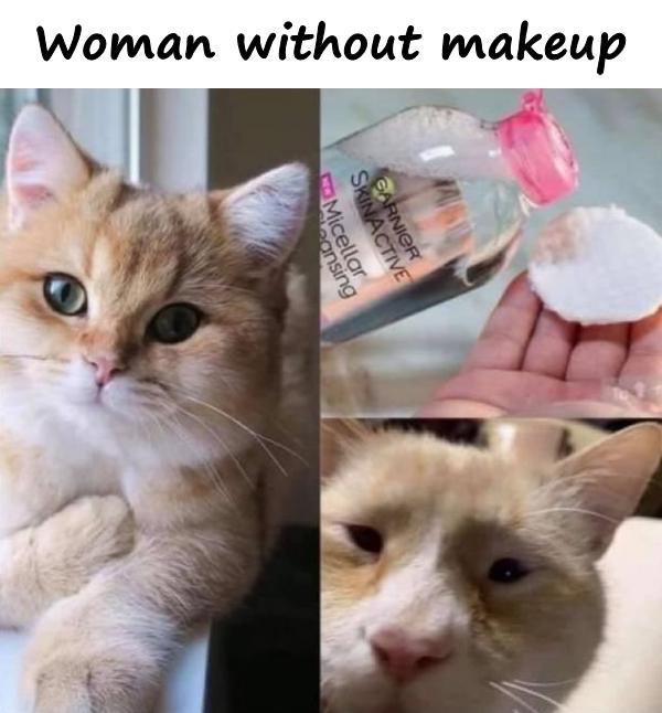 Woman without makeup