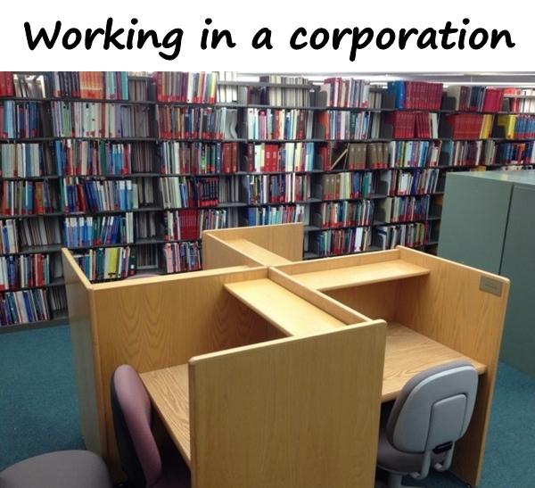 Working in a corporation