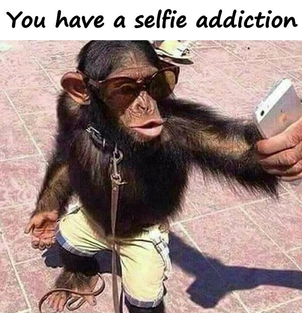 You have a selfie addiction
