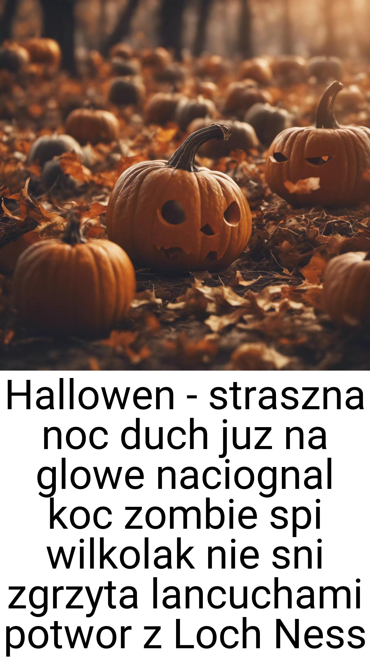 Hallowen - straszna noc duch juz na glowe naciognal koc