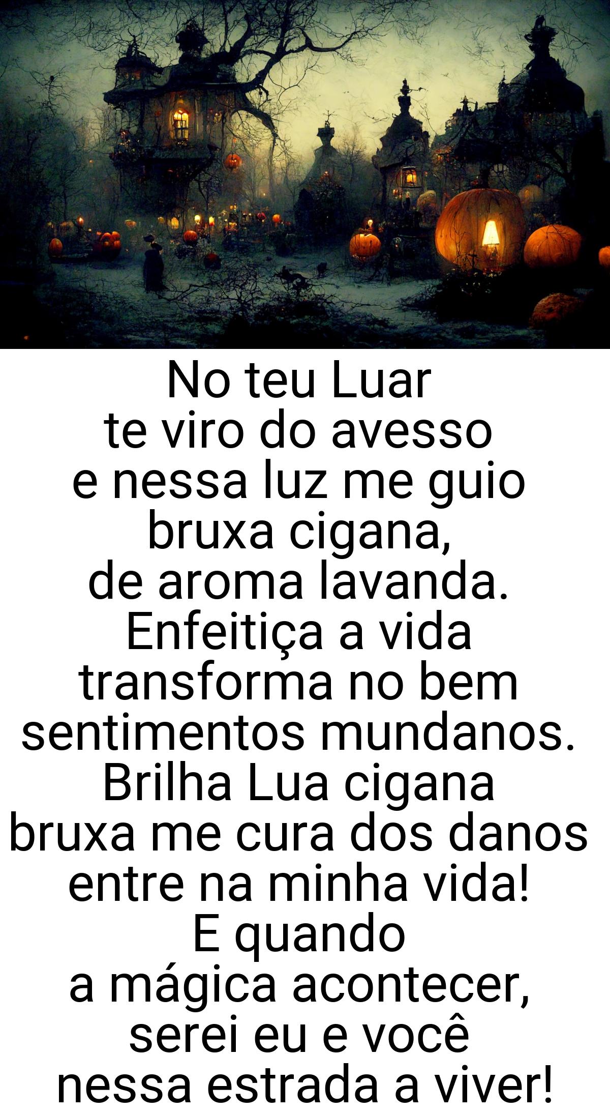 No teu Luar te viro do avesso e nessa luz me guio bruxa