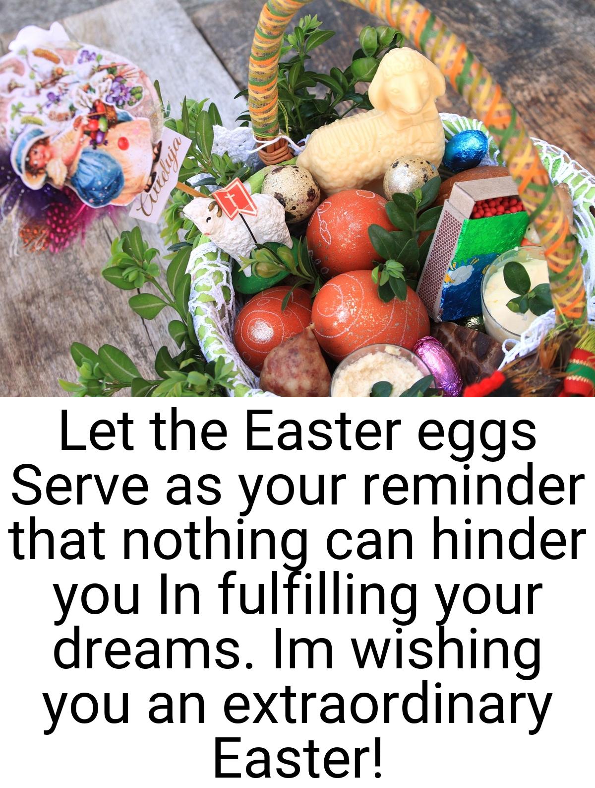 Let the Easter eggs Serve as your reminder that nothing can