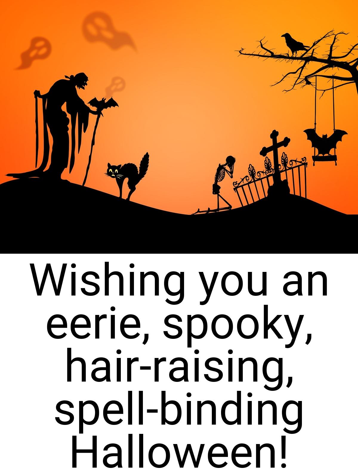 Wishing you an eerie, spooky, hair-raising, spell-binding