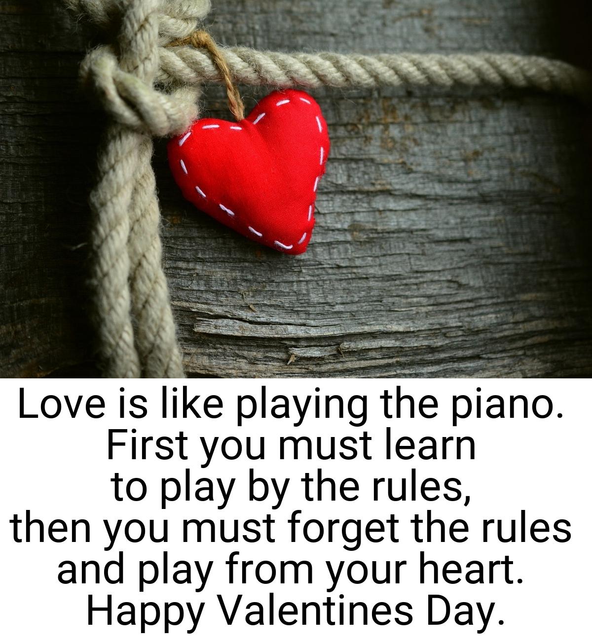 Love is like playing the piano. First you must learn to