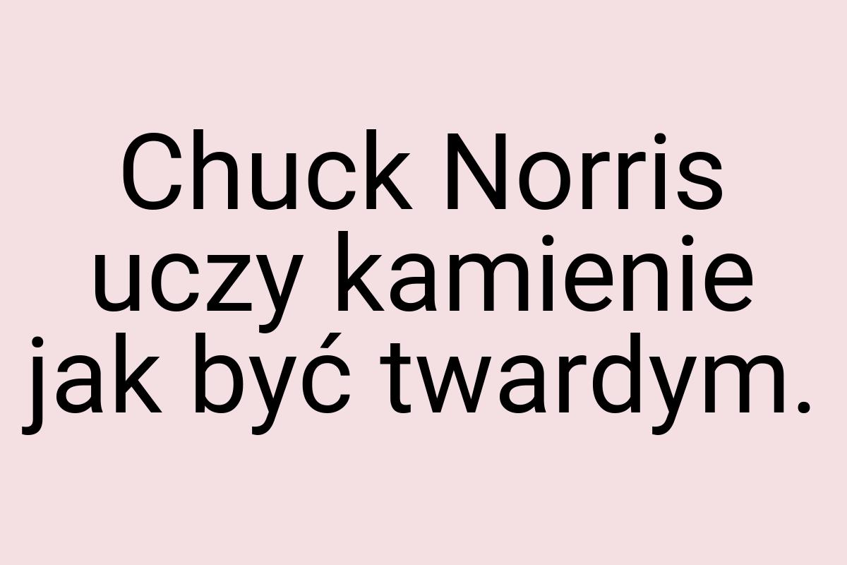 Chuck Norris uczy kamienie jak być twardym