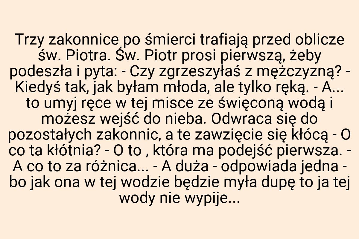 Trzy zakonnice po śmierci trafiają przed oblicze św