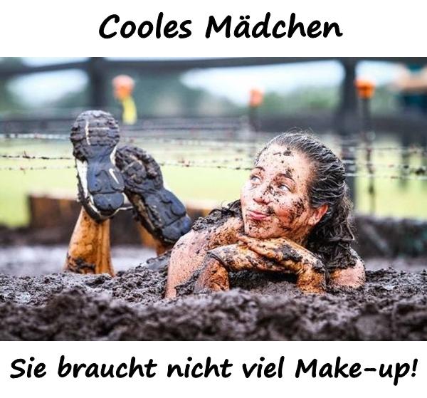 Cooles Mädchen, sie braucht nicht viel Make-up