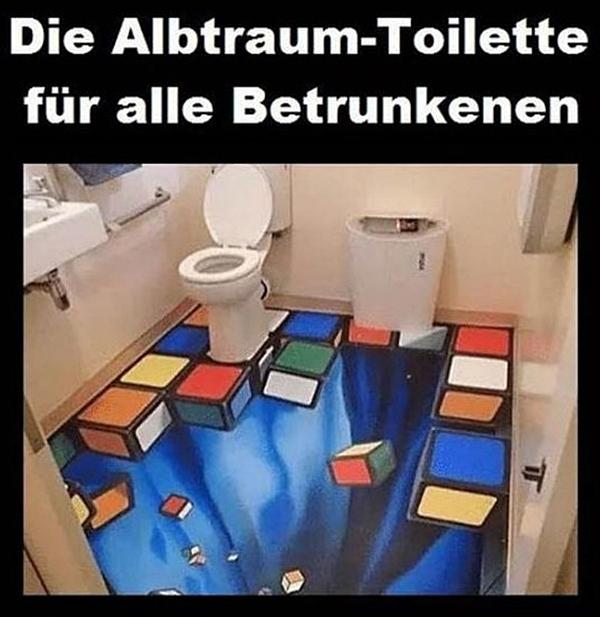Die Albtraum-Toilette für alle Betrunken