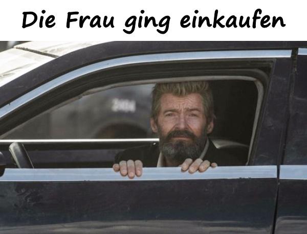 Die Frau ging einkaufen