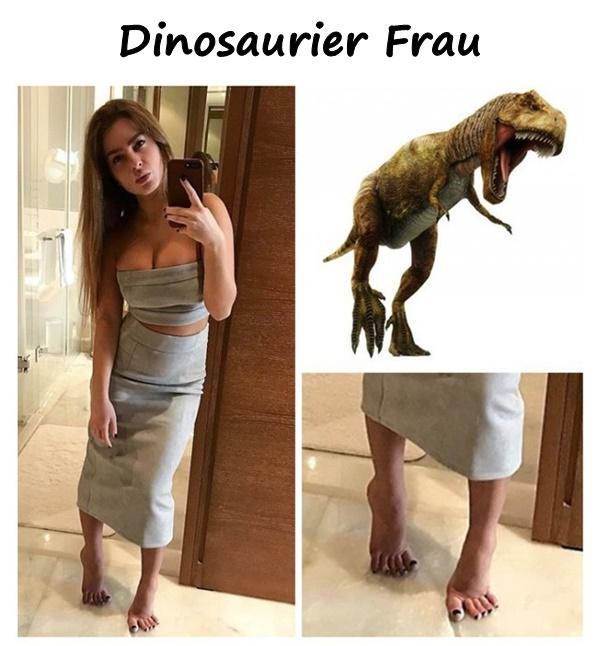 Dinosaurier Frau