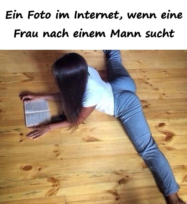 Ein Foto im Internet, wenn eine Frau nach einem Mann sucht