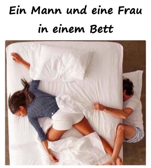 Ein Mann und eine Frau in einem Bett