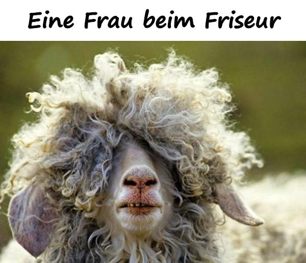 Eine Frau beim Friseur