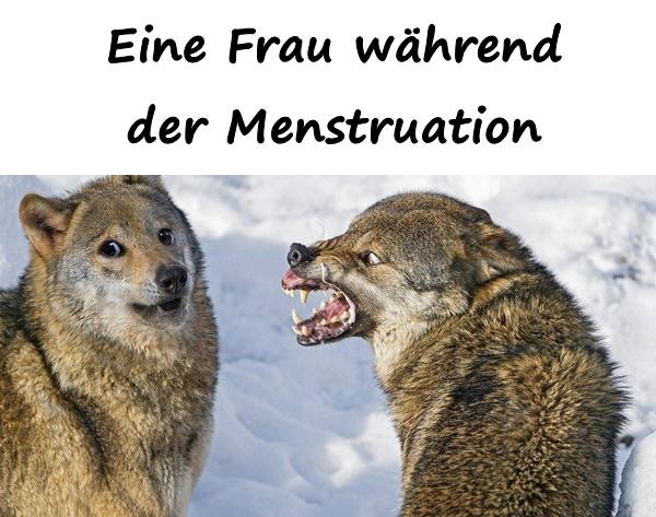 Eine Frau während der Menstruation