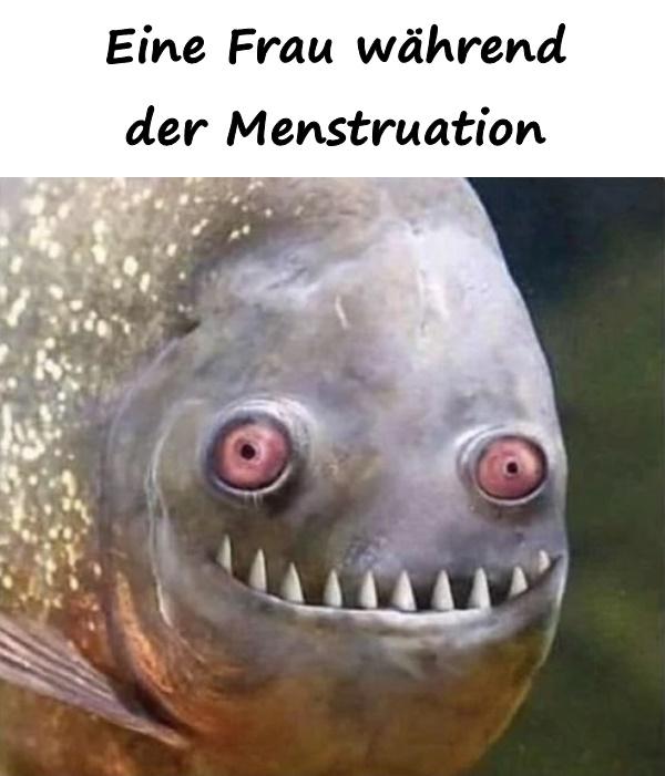 Eine Frau während der Menstruation