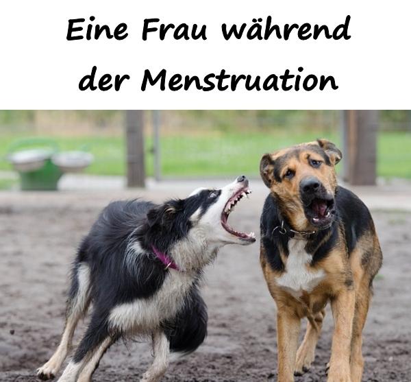 Eine Frau während der Menstruation