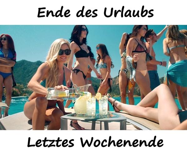 Ende des Urlaubs - Letztes Wochenende